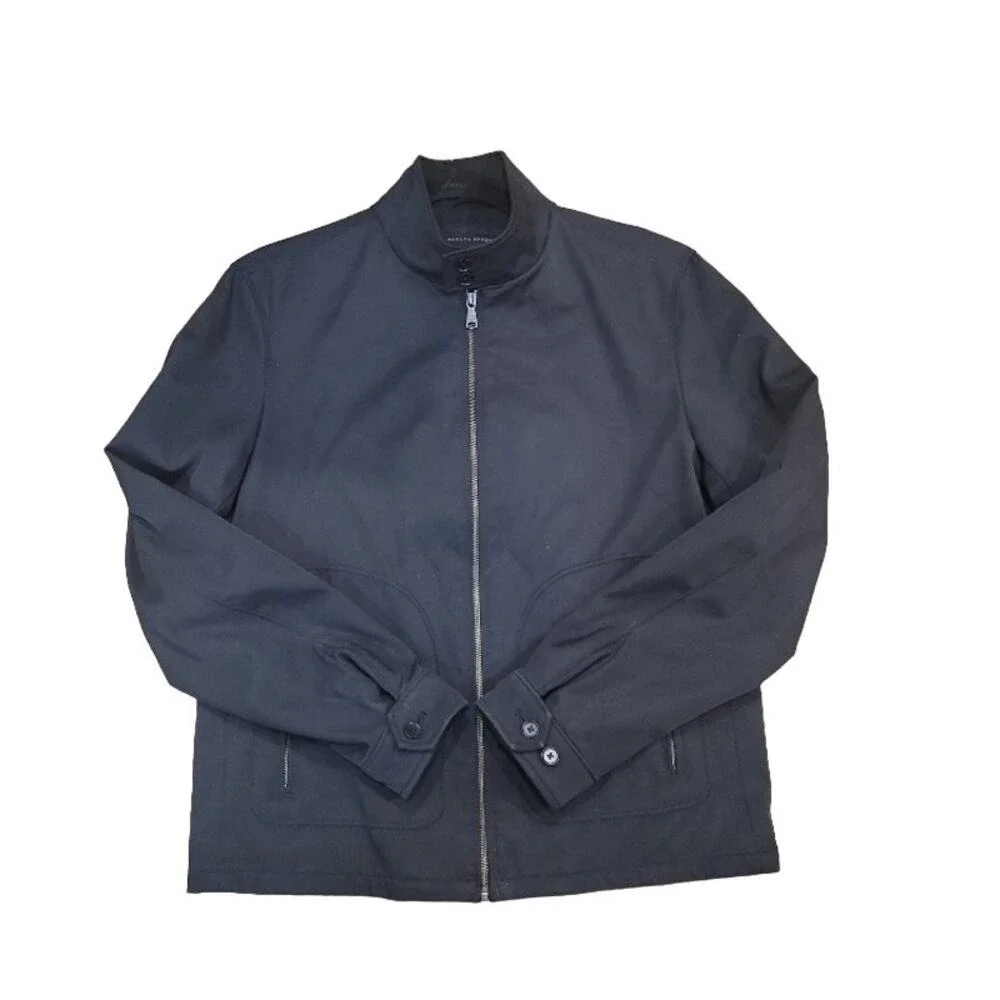 Banana Republic Black Bomber Jacket Small Lightweight Outwear Minimalist‎ Layer - Picture 2 of 12
